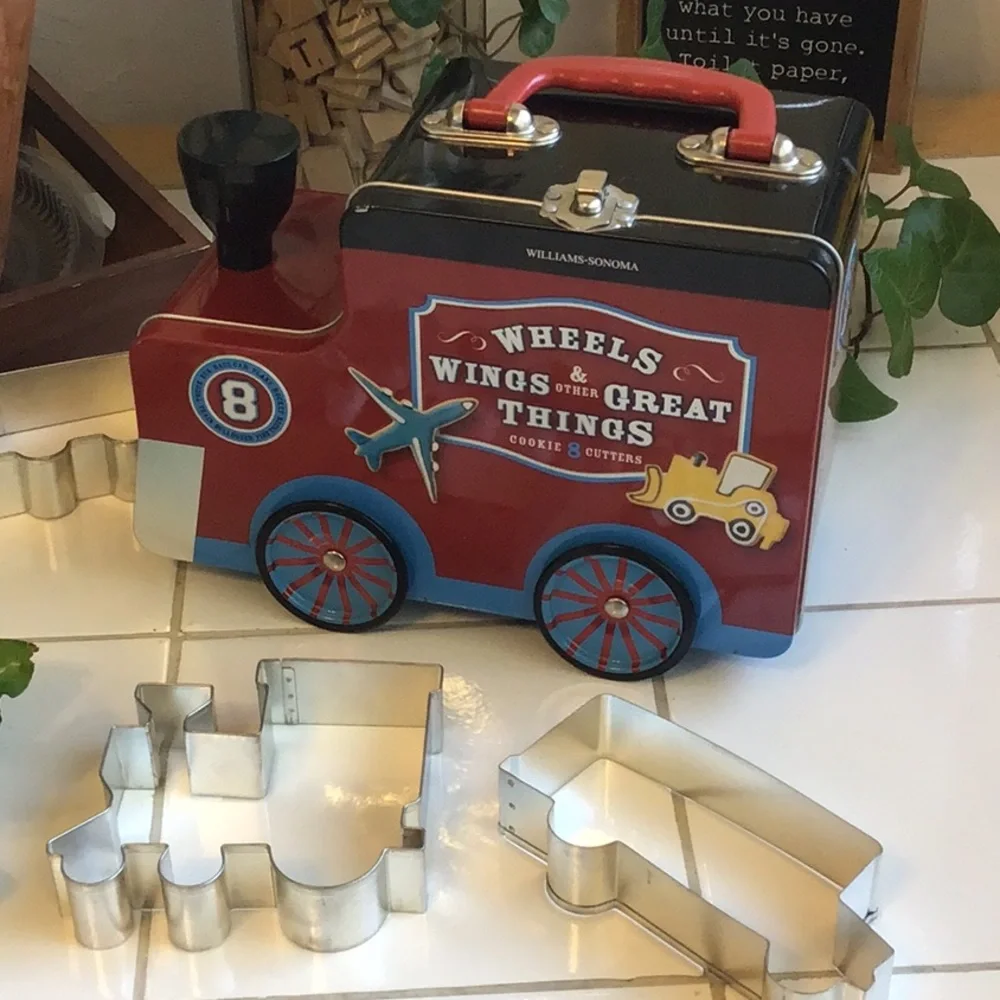 Wheels Wings & Other Great Things Cookie Cutters/Cho-Cho Tin